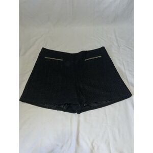 PRIMARK‎ Tweed Textured Mini Skirt Pockets Lined Black Size 16